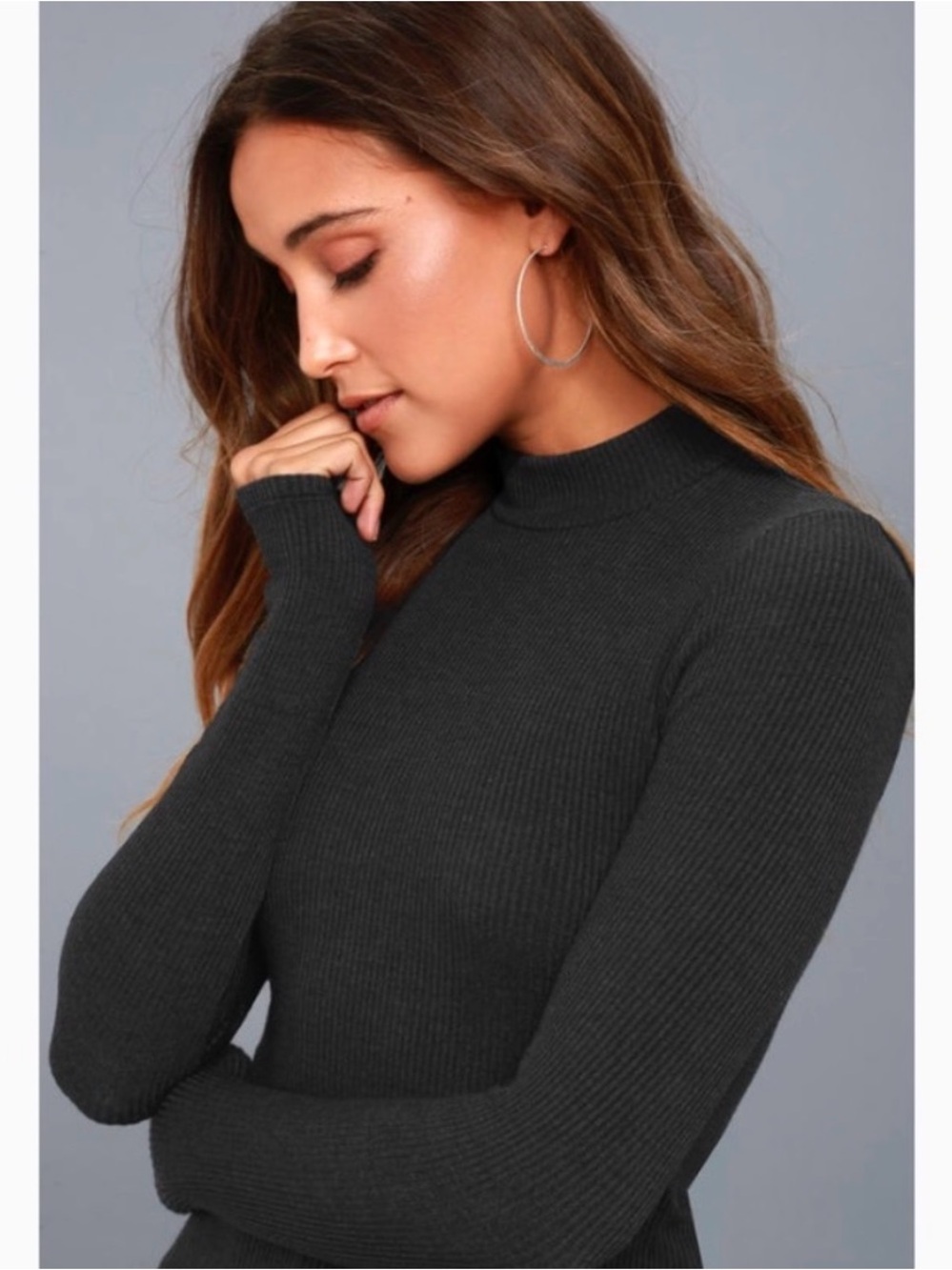 PROJECT SOCIAL T Lena Ribbed Mock Neck